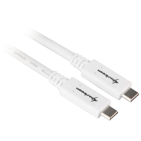 Câble Sharkoon USB-C 3.2 > USB-C (blanc, 0,5 mètre)