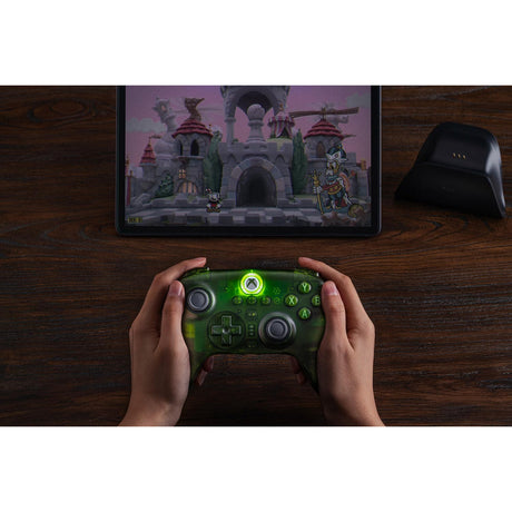 Contrôleur 8bitdo Ultimate 3 modes pour Xbox (vert transparent, Xbox Series X|s, Xbox One, PC, Bluetooth USB-C 2,4 GHz)