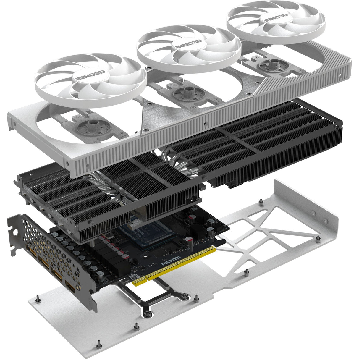 Inno3d n507t3-16d7x-176068w rtx5070ti x3 oc blanc 16 go gddr7 hdmi 3xdp