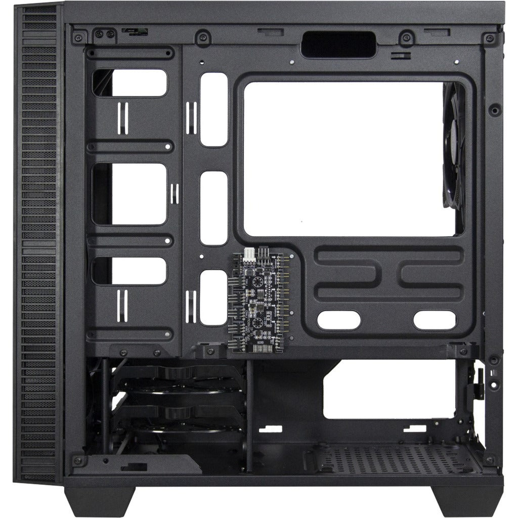 Boîtier tour midi micro Inter-tech x-608 infinity (noir | 1x USB-A | 1x USB-C | RVB | fenêtre)