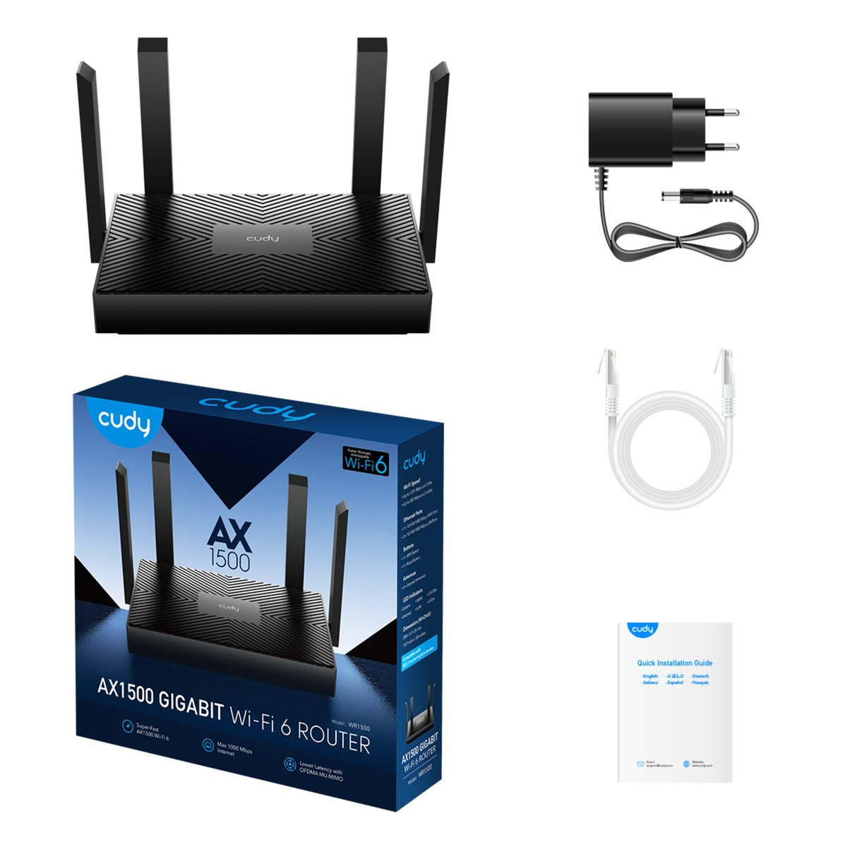 Routeur Cudy ax1500 gigabit wifi 6