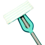 Leifheit picobello essuie-sol s micro duo avec manche - largeur d'essuyage 27 cm - turquoise - gris