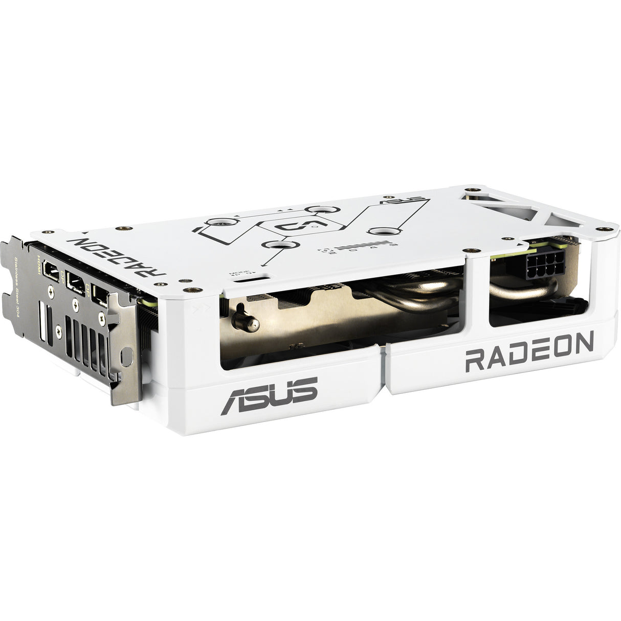 Carte graphique Asus Radeon RX 9060 XT Dual White Edition 16 Go (blanc, RDNA4, GDDR6, 2x Display Port, 1x HDMI 2.1)