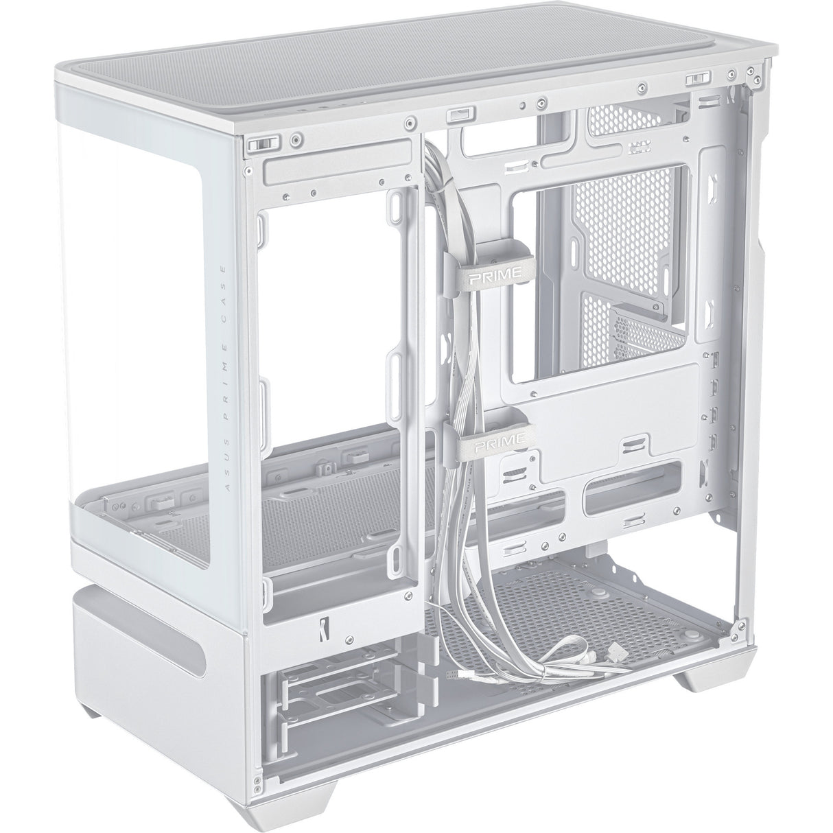 Boîtier tour midi Asus Prime Ap202 (blanc | 2x USB-A | 1x USB-C | RVB | Verre trempé)
