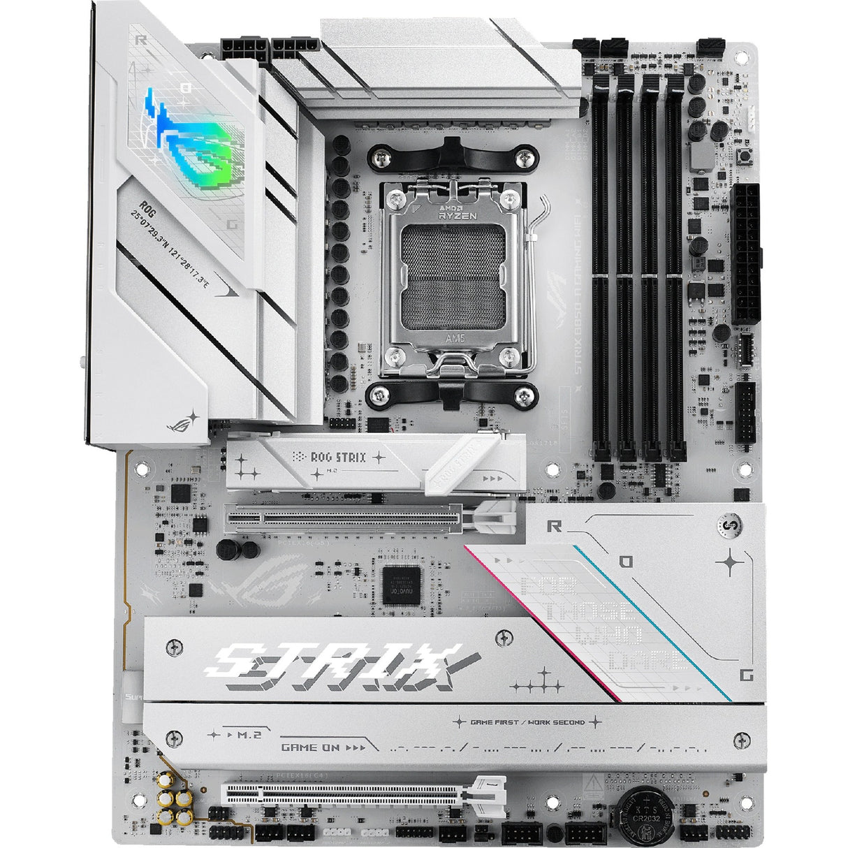 Carte mère Asus ROG Strix B850-A Gaming Wi-Fi Socket AM5 (blanc, 2,5 Go-LAN, Wi-Fi 7, BT, son, ATX)
