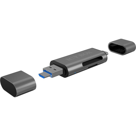 Icy box ib-cr200-c lecteur de carte externe avec connecteur multi-usb lecteur de carte (anthracite)
