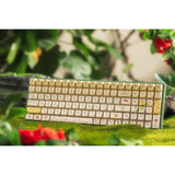 Clavier de jeu mécanique RVB Iqunix f97 floral date (vert, disposition américaine (qwerty), iquunix petit prince, 96 %, LED RVB, remplaçable à chaud, pbt, 2,4 GHz | Bluetooth 5.1 | USB-C)