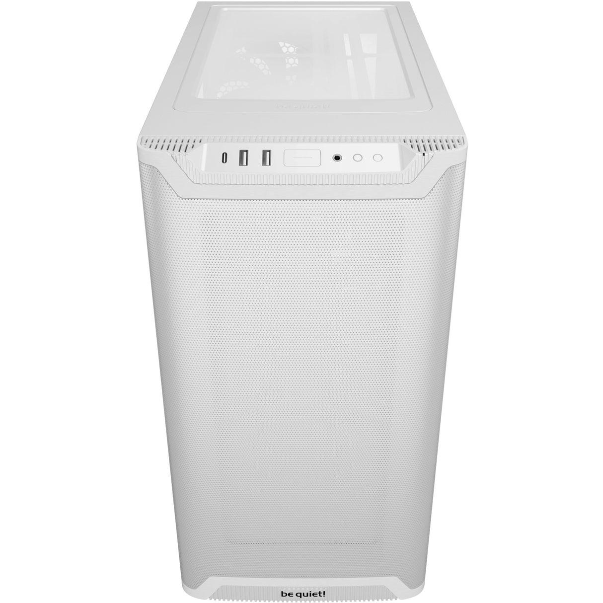 Soyez silencieux! boîtier tour midi pure base 501 lx (blanc | 2x USB-A | 1x USB-C | RGB | verre trempé)