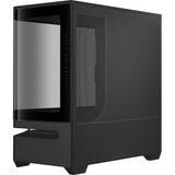 Asus prime ap202 midi tower behuizing (zwart | 2x usb-a | 1x usb-c | rgb | tempered glass)