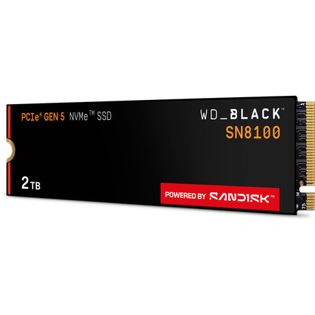 SSD WD Black Sn8100 2 To (PCIe 5.0 x4, NVMe 2.0, M.2 2280)
