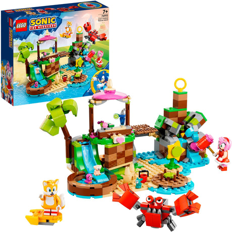 Lego Sonic le hérisson - Jouet de construction de l'île du refuge pour animaux d'Amy (76992)