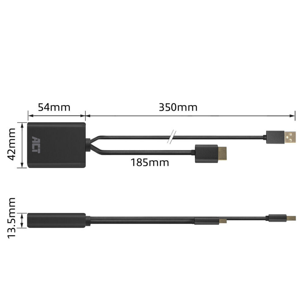 Act connectivité adaptateur HDMI vers DisplayPort, 4k @ 60 Hz (noir)