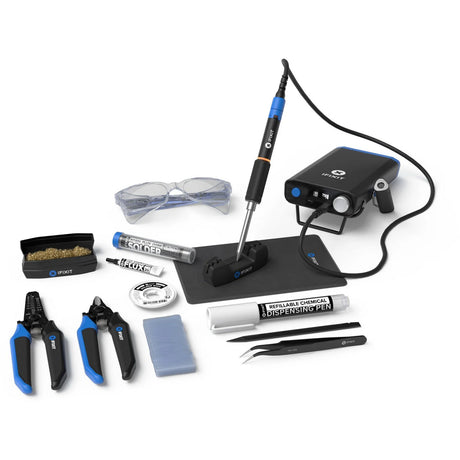 Ifixit fixhub power series kit d'outils de soudage fer à souder (noir bleu, 100 watts, USB-C, centrale électrique)