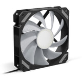 Sharkoon requin miroir rgb pwm ventilateur de boîtier (noir, 120 x 120 x 25 mm)