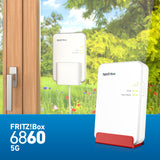 Fritz! Box 6860 – routeur sans fil international édition 5g (rouge, mesh, 5g)