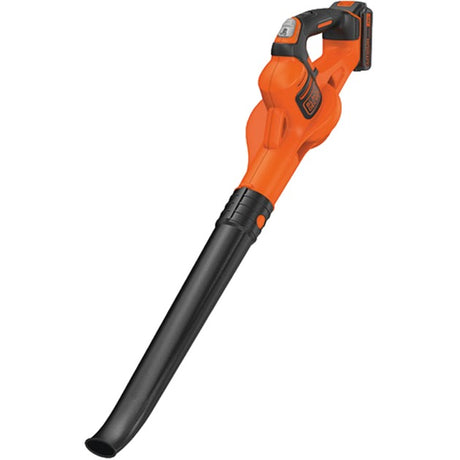 Souffleur de feuilles Black+decker 18v batterie powercommand 2.0ah avec batterie et chargeur power boost, 209 km/h - gwc1820pc-qw