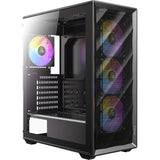 Boîtier tour midi Antec ax85 argb (noir | 2x usb-a | verre trempé)