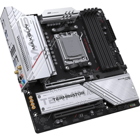 Carte mère Maxsun MS-Terminator B850M Pro WiFi Socket AM5 (noir, RAID, 2,5 Go-LAN, WLAN, BT, son, µATX)