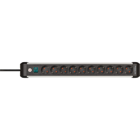 Prise Brennerstuhl premium-alu-line avec interrupteur 10 voies 3m h05vv-f 3g1.5