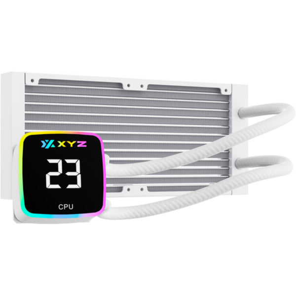 Xyz pc gear aquapulse aio 240 refroidissement par eau (blanc, argb, pwm)