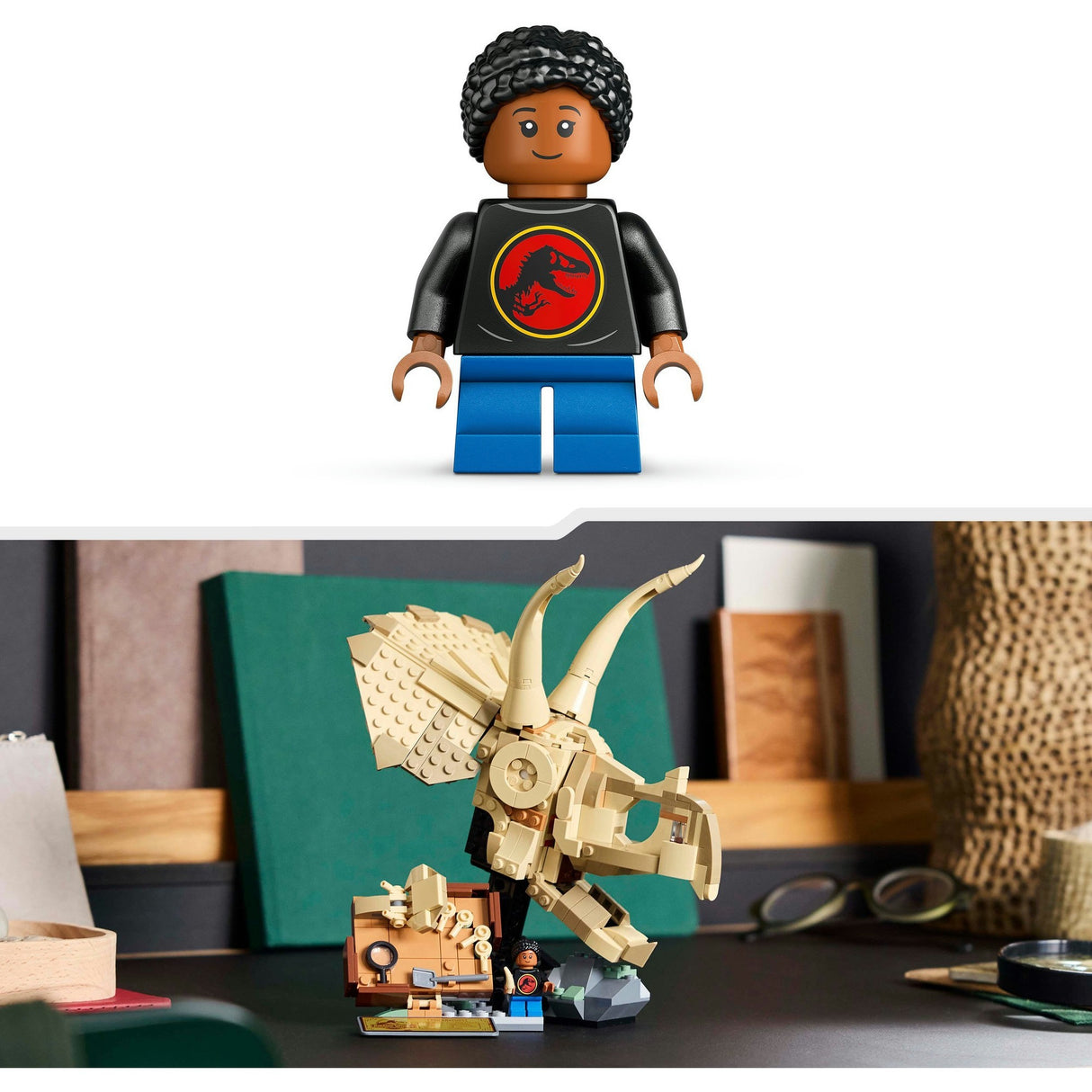 Lego Jurassic World 76969 Fossiles de dinosaures : crâne de tricératops