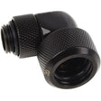 Alphacool eiszapfen Raccord à compression pour tube dur 16 mm, raccord G1 4 rotatif à 90° (noir, moleté, noir profond)