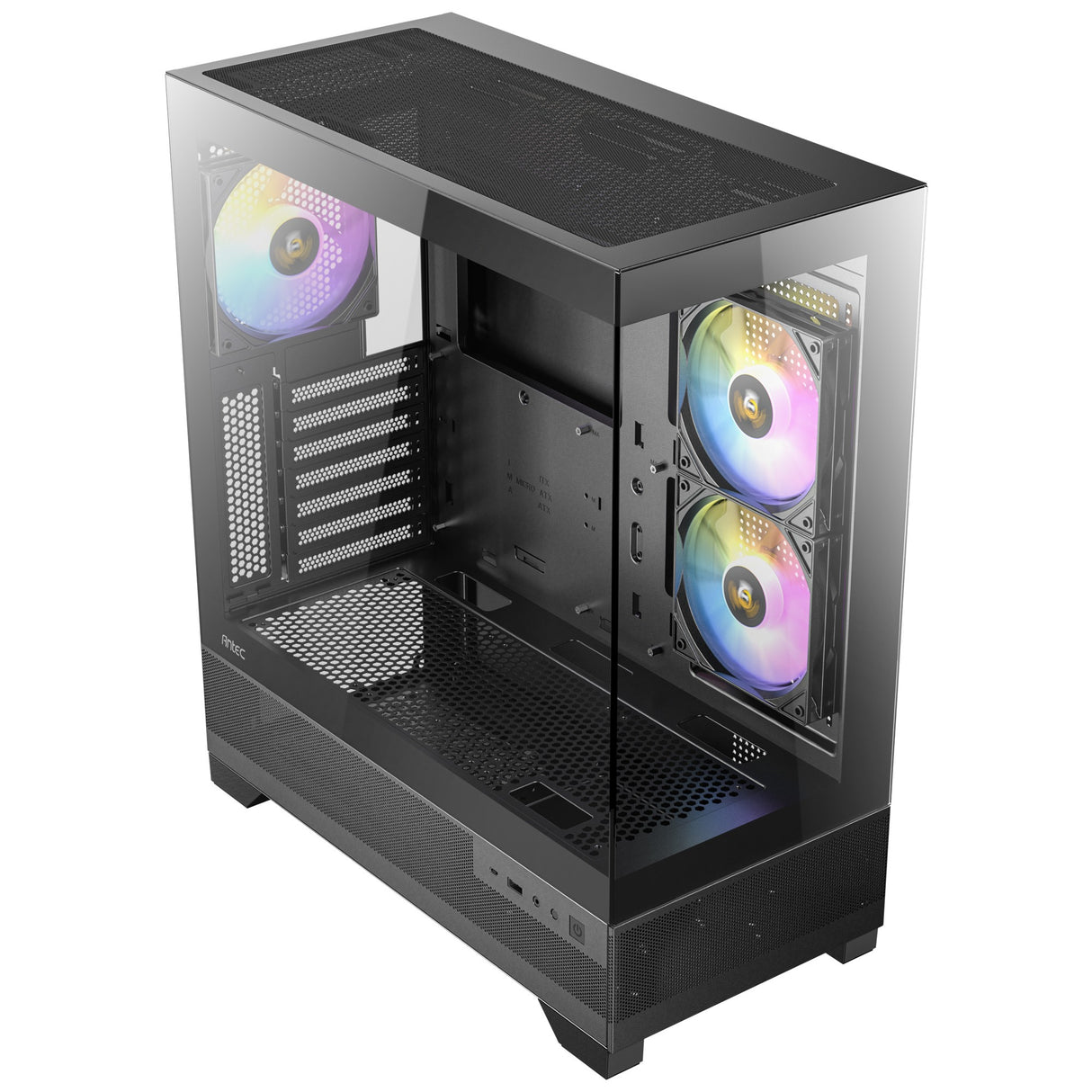 Boîtier tour midi Antec cx700 argb (noir | 1x USB-A | 1x USB-C | verre trempé)