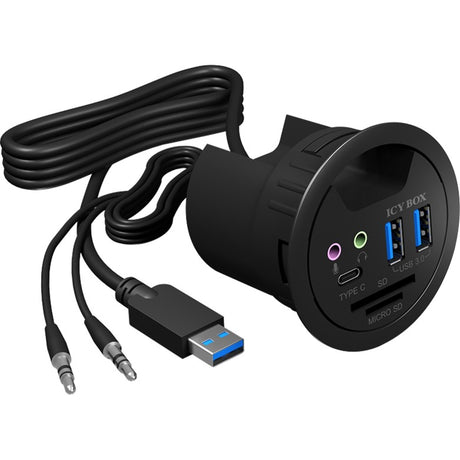 Boîte glacée ib-hub1404a hub usb (noir)