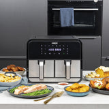 Friteuse à air chaud Princess double panier Aerofryer (noir, 2x 4 litres)