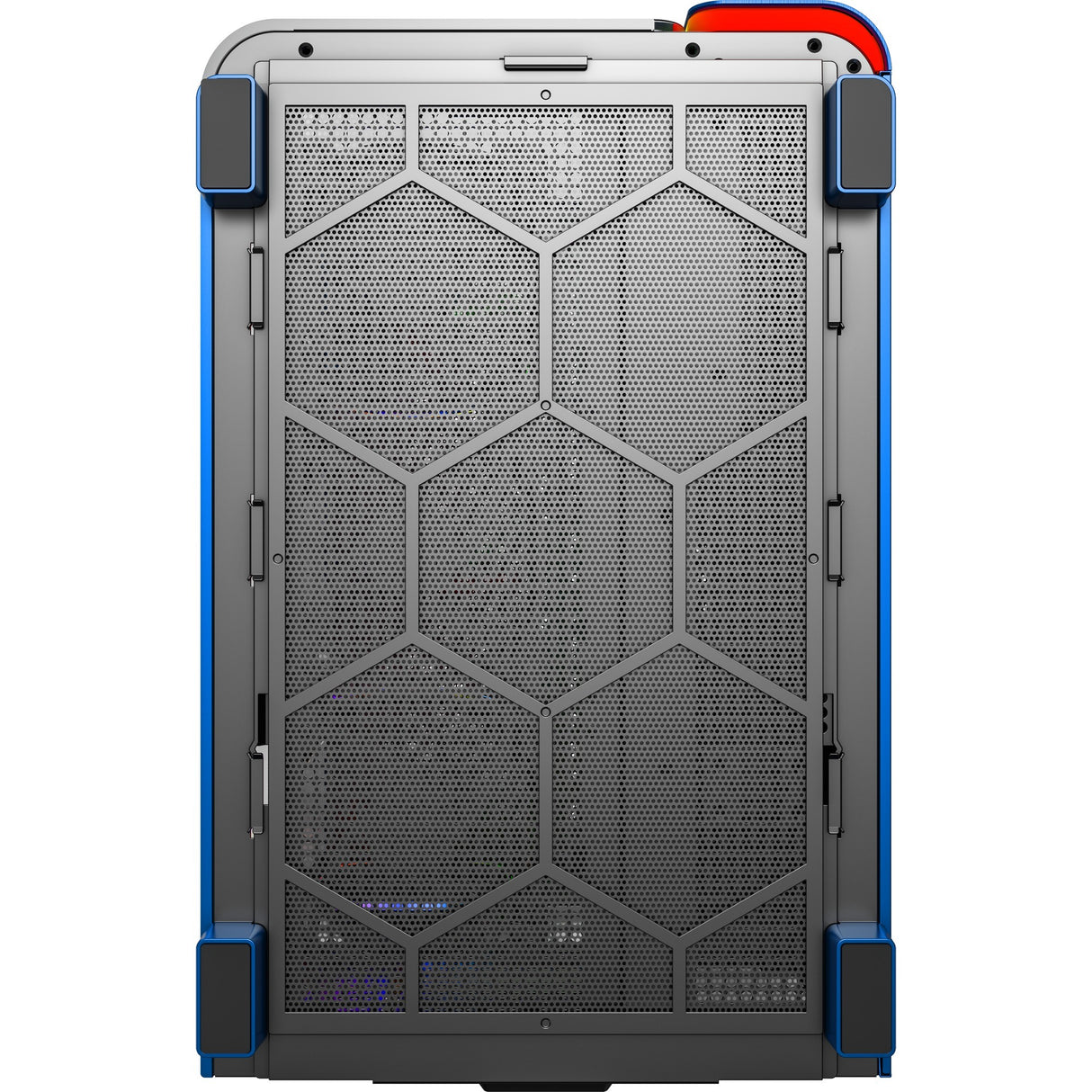 Boîtier tour midi Montech king 95 pro (bleu | 2x USB-A | 1x USB-C | RVB | verre trempé)