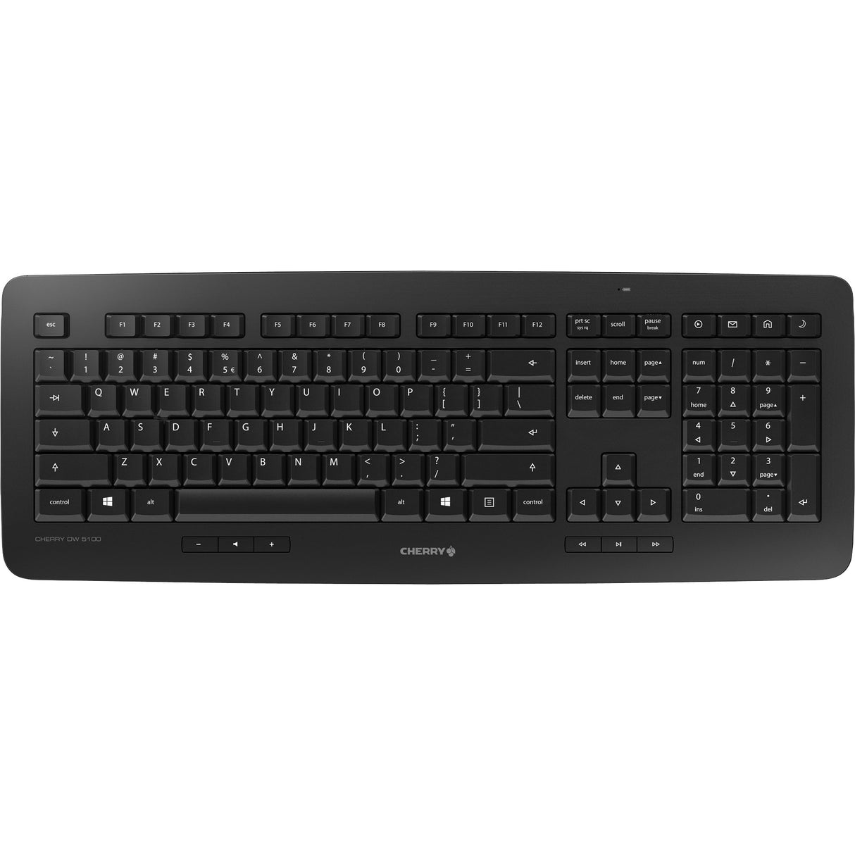 Ensemble de bureau sans fil Cherry dw 5100 (noir, disposition américaine (qwerty), 100%)