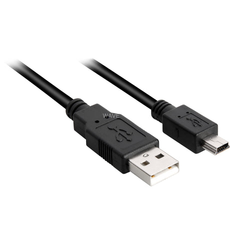 Câble Sharkoon USB-A 2.0 > mini USB-B (noir, 2 mètres, double blindage)