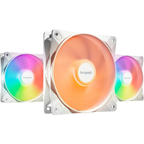 Soyez silencieux! Light Wings LX PWM Ventilateurs de boîtier RGB haute vitesse (blanc, 3 pièces, 120 x 120 x 25 mm)