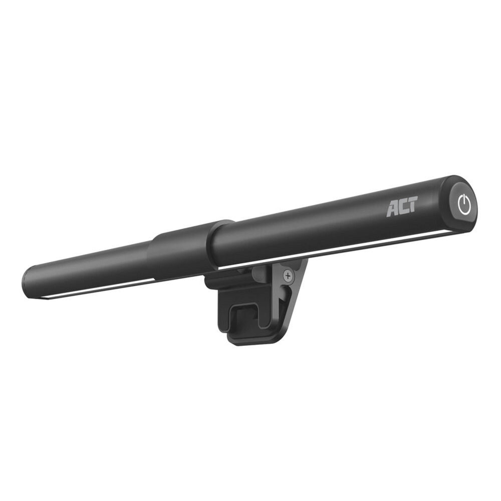 Act Connectivity Barre lumineuse LED à clipser pour ordinateur portable à intensité variable (noir, alimenté par USB, 3000 K-6500 K)