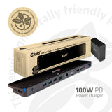 Station d'accueil Club 3D USB-C 3.2 Gen1 à triple affichage dynamique PD 100 W (noir)