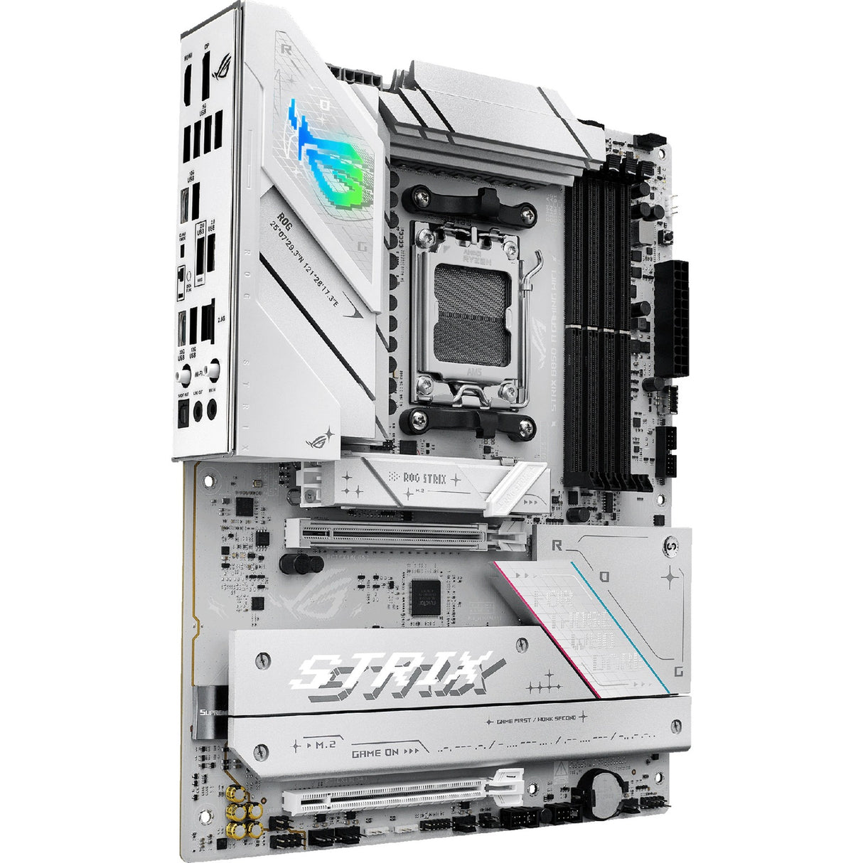 Carte mère Asus ROG Strix B850-A Gaming Wi-Fi Socket AM5 (blanc, 2,5 Go-LAN, Wi-Fi 7, BT, son, ATX)