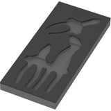 Wera 9784 insert en caoutchouc mousse avec jeu de pinces Knivex vde 1, jeu de pinces 3 pièces (gris noir)