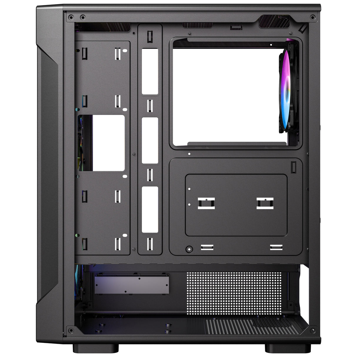 Boîtier tour midi Antec vx320 argb (noir | 3x usb-a | verre trempé)