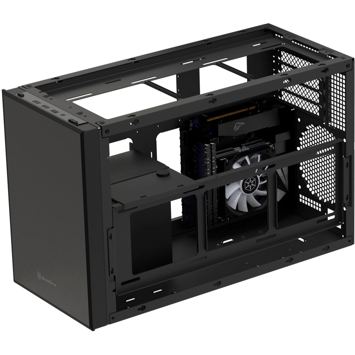 Boîtier mini tour Silverstone sugo 17 (noir | 2x USB-A | 1x USB-C)
