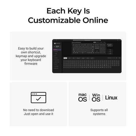 Clavier mécanique personnalisé sans fil Keychron v6 ultra 8k (noir, disposition américaine (qwerty), pompon de soie rouge, 100 %, RVB, échange à chaud, 2,4 GHz | Bluetooth 5.3 | USB-C)