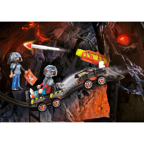 Playmobil Dino Rise - Jouets de construction de kart-fusée de mine de dinosaure (70929)