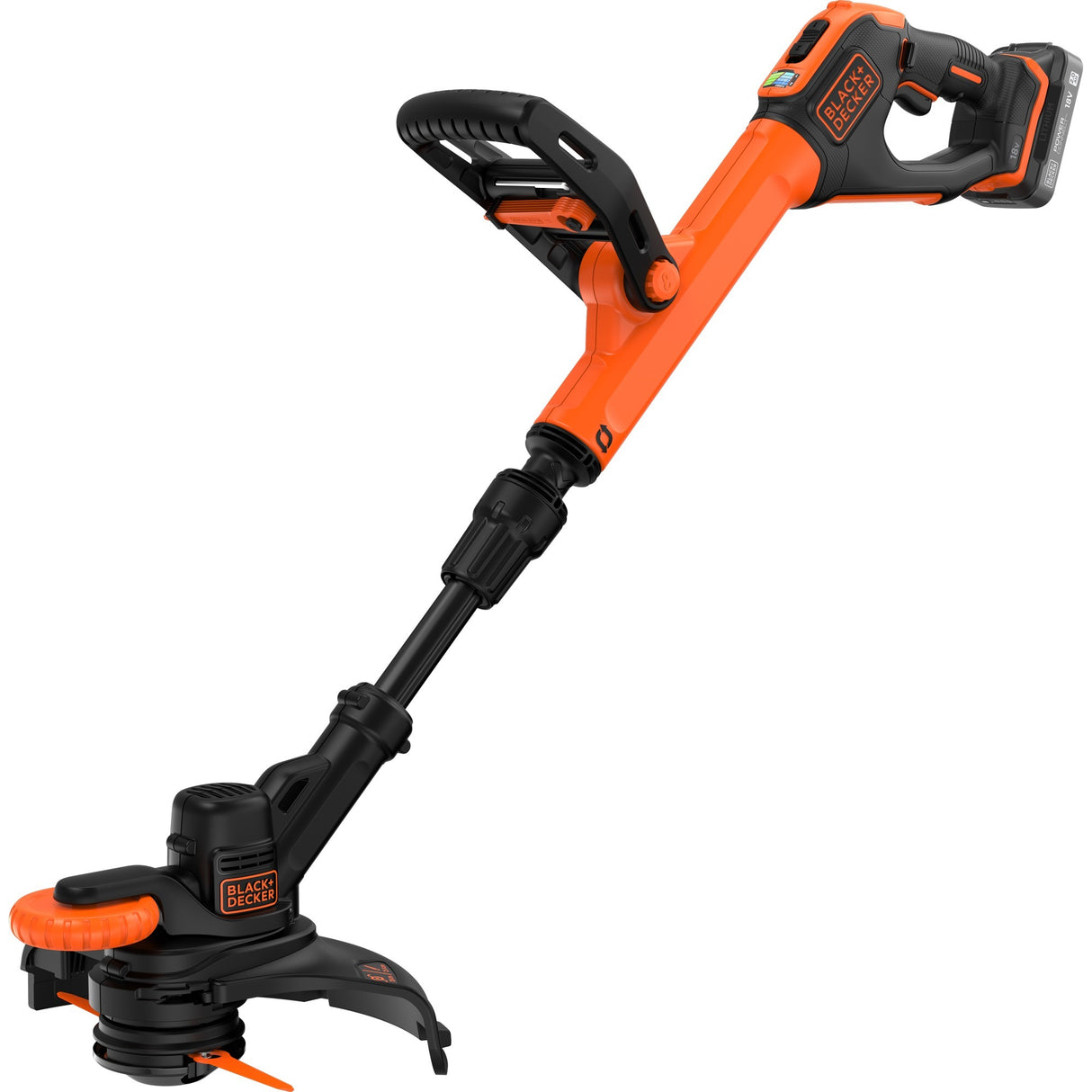 Coupe-herbe Black+decker 18v avec 2 lames et coupe-herbe à batterie (noir orange, 25 cm, batterie incluse)