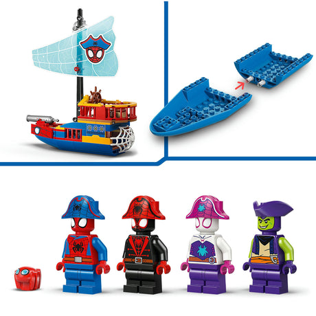 Lego Marvel - Jouet de construction de bateau pirate Team Spidey (11208)