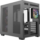 Boîtier tour midi Xyz PC Gear Qubex (noir | 2x USB-A | 1x USB-C | Verre trempé)