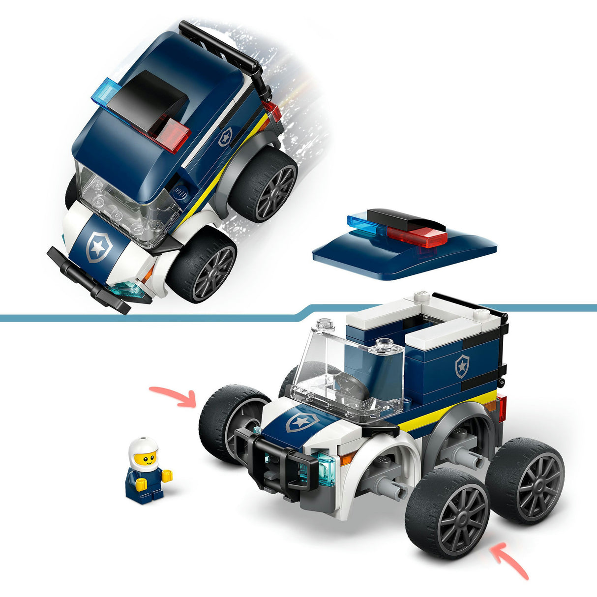 Lego city brick monte 60481 véhicules voiture de police | 2 pièces