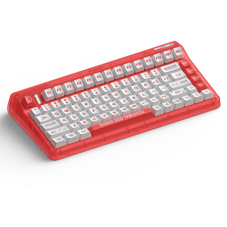 Clavier mécanique sans fil Iqunix og80 joy supplier (rouge, disposition américaine (qwerty), rouge silencieux cerise mx, 80 % (tkl), LED RVB, échangeable à chaud, pbt, 2,4 GHz | Bluetooth 5.1 | USB-C)