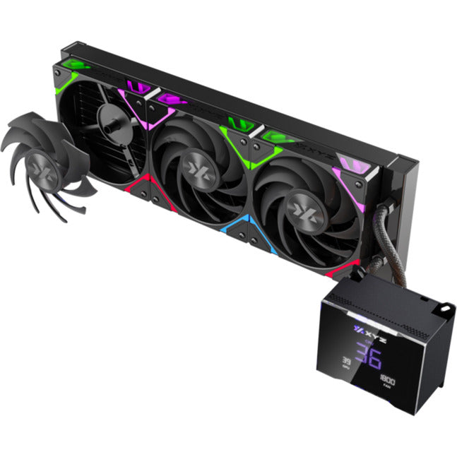 Xyz pc gear hydrotemp aio 360 refroidissement par eau (noir, argb, pwm)