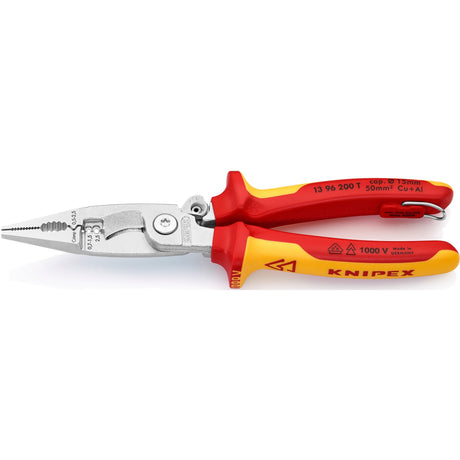 Pince d'installation électrique Knipex 13 96 200 t (rouge jaune)