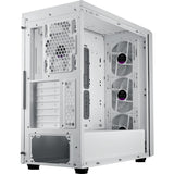 Boîtier tour midi Cooler master masterbox 600 (blanc | 2x USB-A | 1x USB-C | RGB | verre trempé)