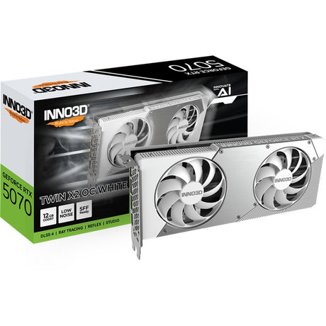 Carte graphique Inno3d geforce rtx 5070 twin x2 oc blanche (blanc, dlss 4, 3x display port, 1x hdmi 2.1)